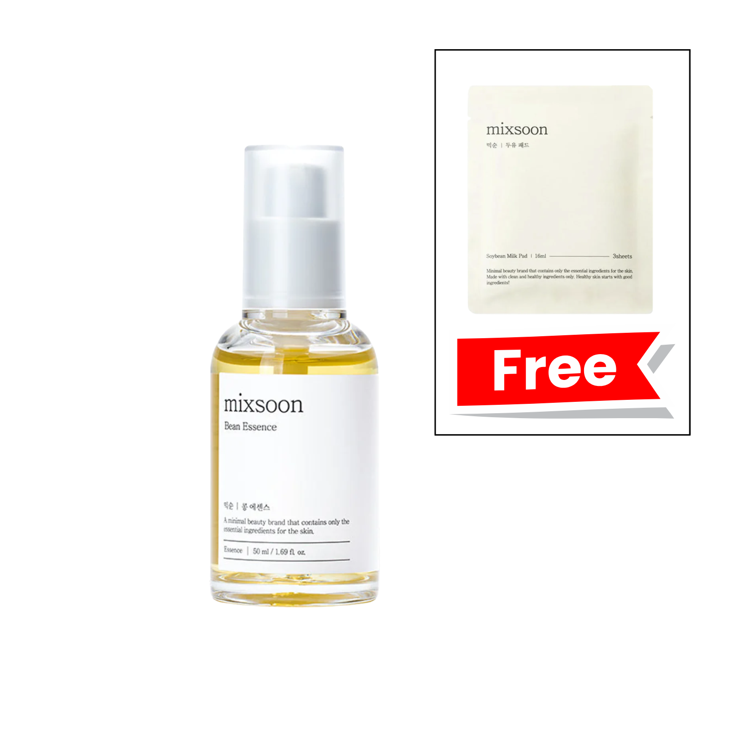 [Mixsoon] Bean Essence, 50ml (Free Gift : Soybean Milk Pad 1ea)