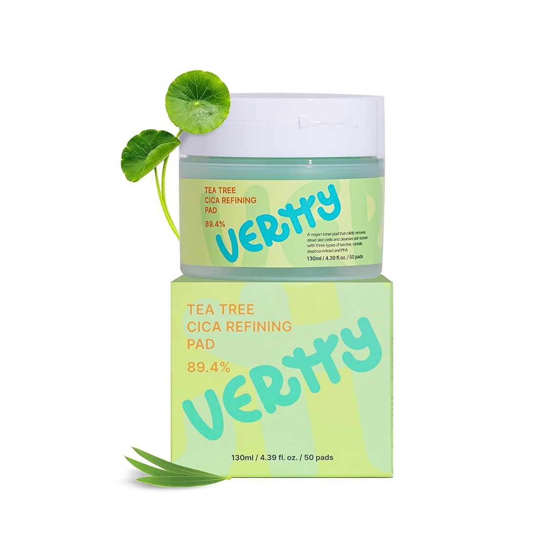 [Vertty] Tea Tree Cica Toner Pad, 50pads_Use by Oct 2026